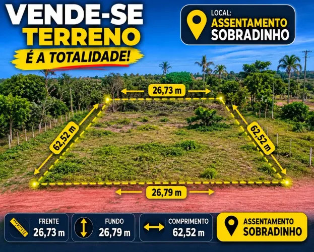 VENDE-SE TERRENO - ASSENTAMENTO SOBRADINHO ?