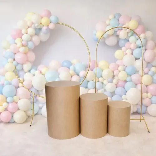 Kit Trio Cilindro MDF Painel Decoração Festa Infantil Estrutura