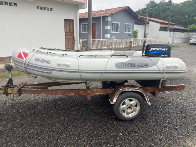 Bote Inflável Zefir + Motor Mercury 25hp Sea Pro + Carreta Rodoviária 