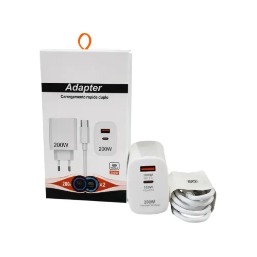 Carregador rápido turbo 200w bivolt anatel