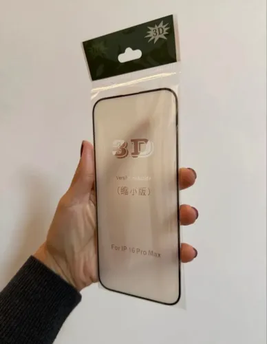 Película 3D vidro para iPhone 16 Pro Max Nova