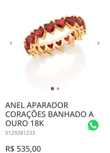 Aparadores Alianças Romannel Original Número 16 Formato Coração ?