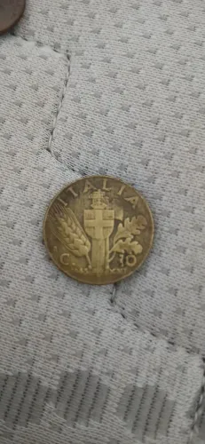 Moeda Antiga Italiana 10 Centesimi 1943 Original - Vittorio Emanuele III - Coleção
