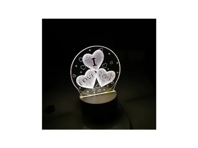 Luminária Acrilico Led 3D Usb 5 volts - Novo