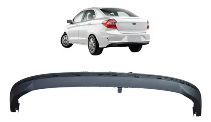 Spoiler Parachoque Traseiro Ford Ka Sedan 2019 A 2022 Preto