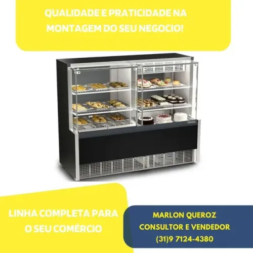 Balcão Refrigerado Barra Estufa 1,40M Gelopar Novo