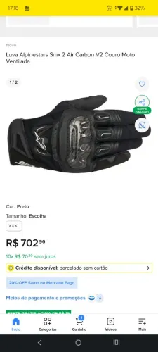 LUVA MOTOCICLISTA ALPINESTARS 