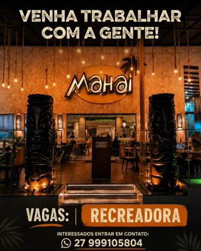 RECREADORA EM RESTAURANTE