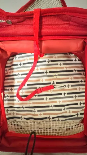 Bolsa de Transporte Aéreo Pet Avião São Pet Aerial 36x33x23cm Vermelha - Impecável