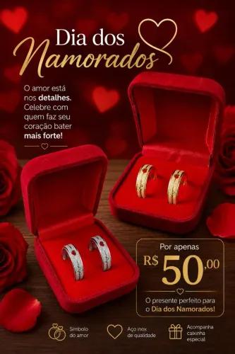 Par De Alianças Para o Dia dos Namorados.