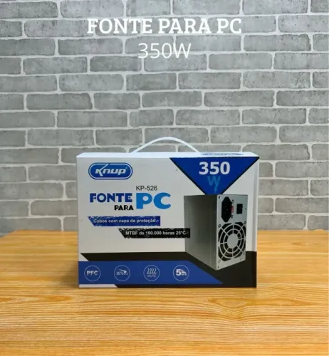 Fonte Pc Atx 350w Chaveada KP-526 Knup