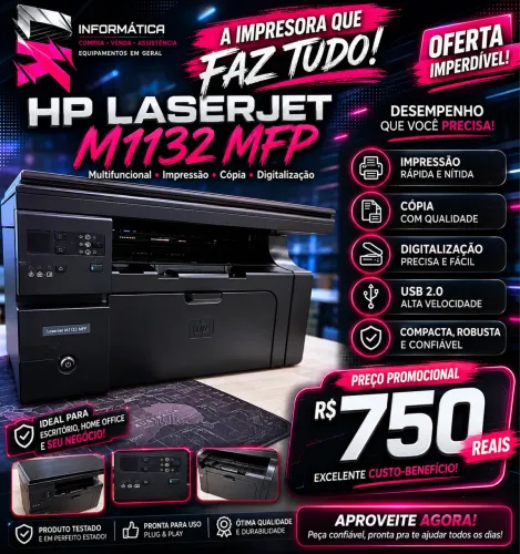 Impressora laser jet 1132
