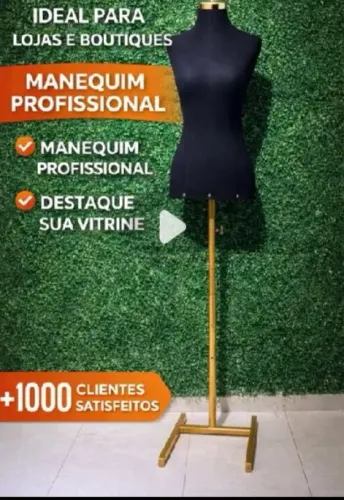 Manequim de luxo com tripé dourado e rose novo na caixa R$ 250 reais 