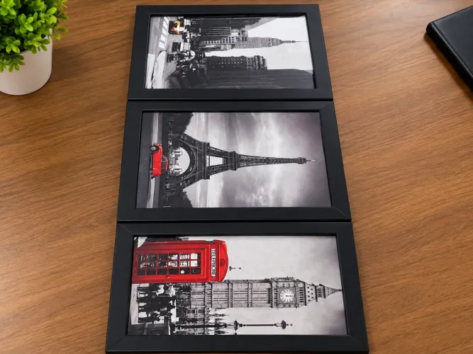 3 quadros pra decoração