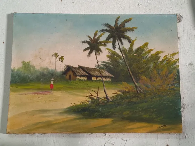Óleo sobre tela - Pintura rural (Castro)
