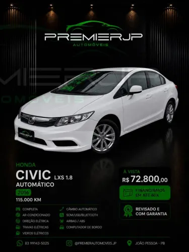 Honda Civic Sedan LXS 1.8/1.8 Flex 16V Aut. 4P 2016