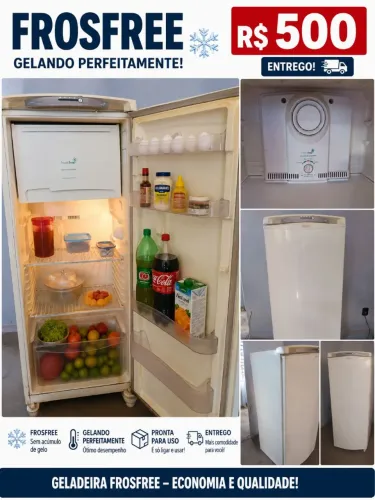 Geladeira frosfree gelando bem entrego