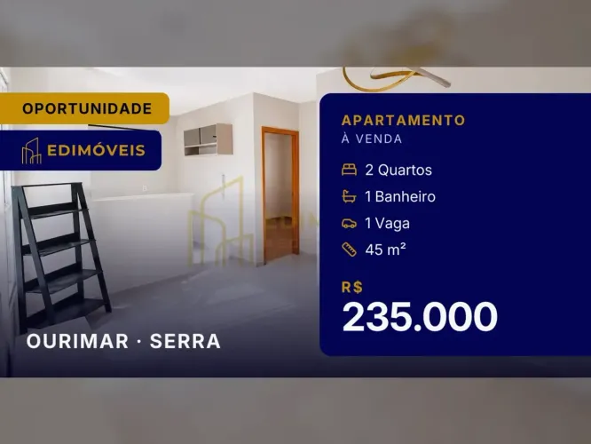 Apartamento 2 quartos em Ourimar, pronto para morar e com móveis planejados