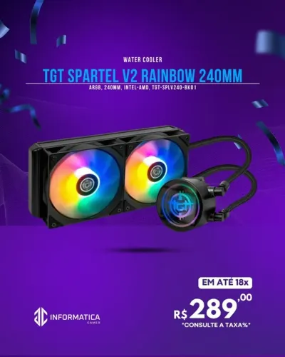 WATER COOLER TGT SPARTEL V2 RAINBOW 240MM