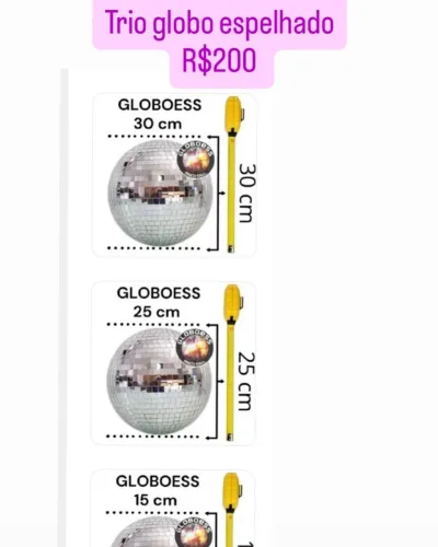 Trio Globo espelhado