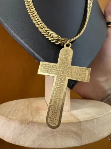 Corrente Groumet de ouro 32.59g 18k procedência garantia eterna