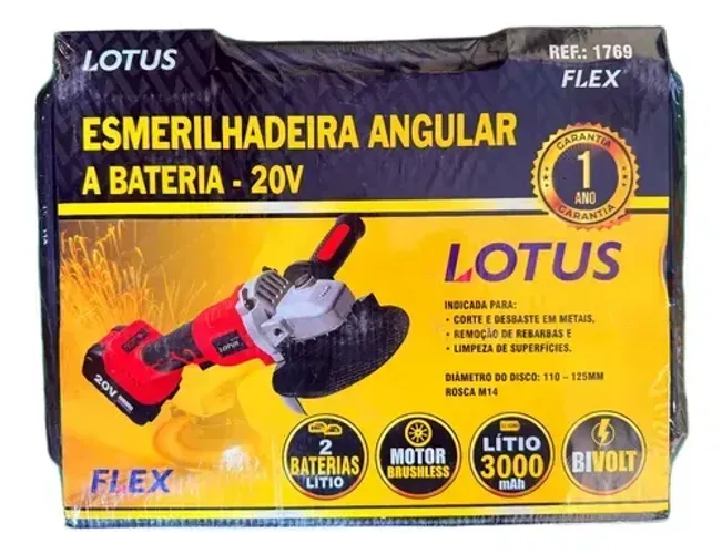 Esmerilhadeira Angular a Bateria 20v Lotus
