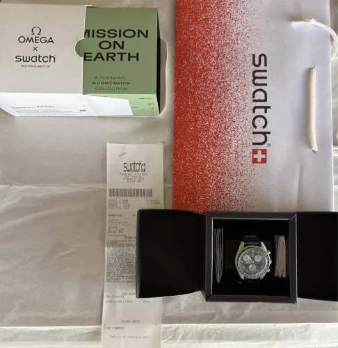 RELÓGIO OMEGA X SWATCH MOONSWATCH - MISSION ON ERTH - ORIGINAL