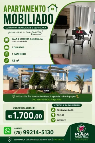 Alugo apartamento mobiliado