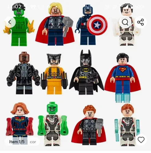 Mini Boneco de Super-Herói Compatível com Blocos de Montar - Diversos Modelos