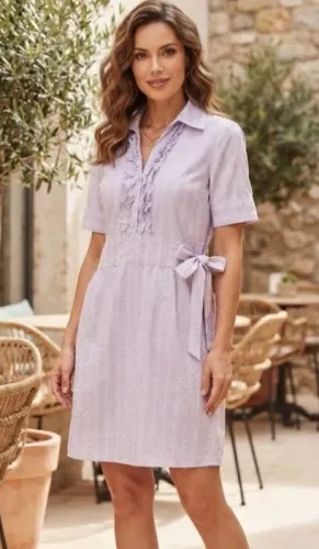 Vestido da marca Makenji estilo camisa alongada/ novo/ tam M