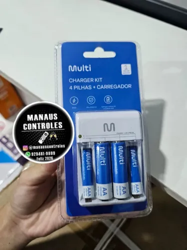 Carregador com mais 4 pilhas R$100 reais