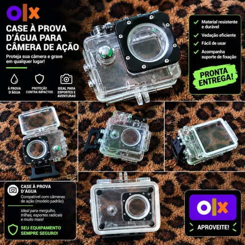 ? Case à Prova d?Água para Câmera de Ação + Suporte