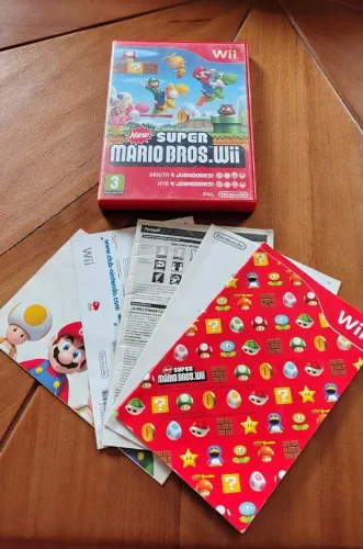 Super Mario Bros Wii - Caixa e Manuais (sem o jogo)