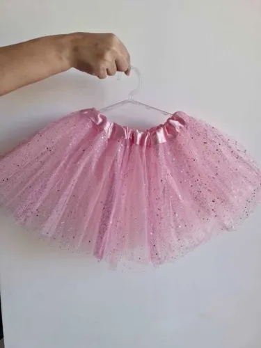 Saia tutu rosa tam 6 - 10