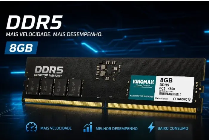 Memoria Ram Pc 8Gb Ddr5 4800Mhz Kingmax Novas