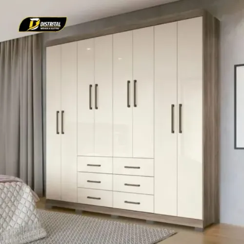 Guarda Roupa Casal Liverpool 8 Portas 6 Gavetas Pronta Entrega