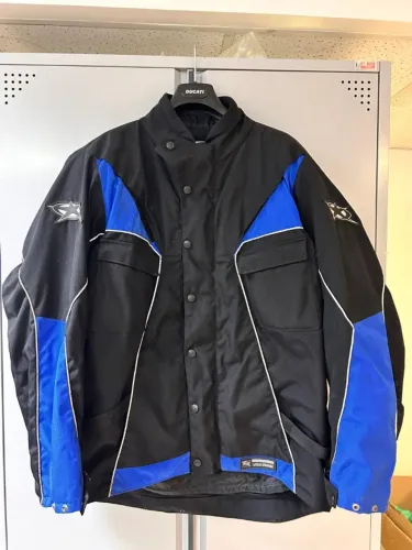 Jaqueta Star Racer Touring Impermeável Preta Azul