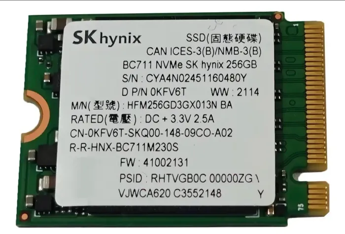 SSD SK hynix BC711 256GB NVMe M.2 2230