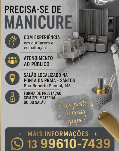 Vaga para manicure