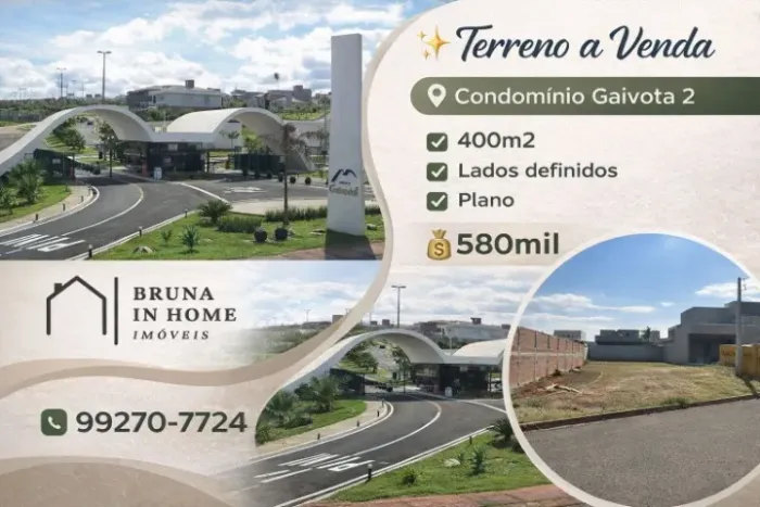 Terreno Lote a venda $ 580mil no Cond. Gaivota 2 - Lados definidos | Plano