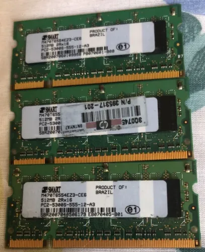 Memórias RAM DDR2 512MB Usadas - Funcionando