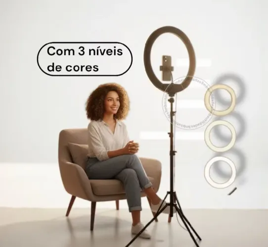 Ring Light com tripé