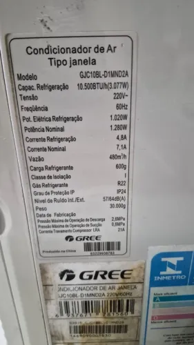 Ar Condicionado Janela Gree 10.500 BTUs 220V - Estado de Novo