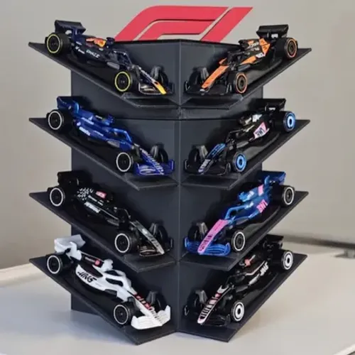 Suporte Modular F1 para Carrinhos Hot Wheels 1:64 | Expositor de Mesa