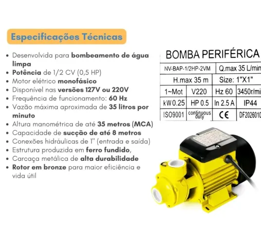 Bomba d'água periférica