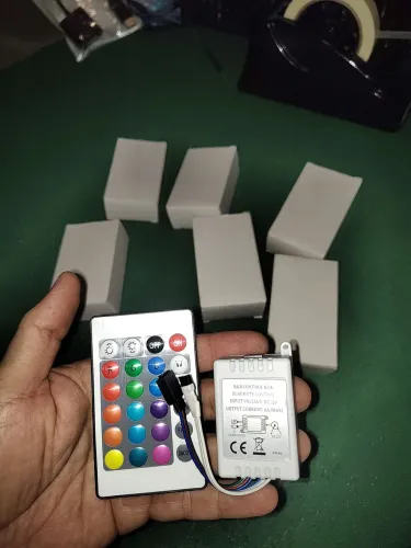 7 controladores com controle para fita de led RGB