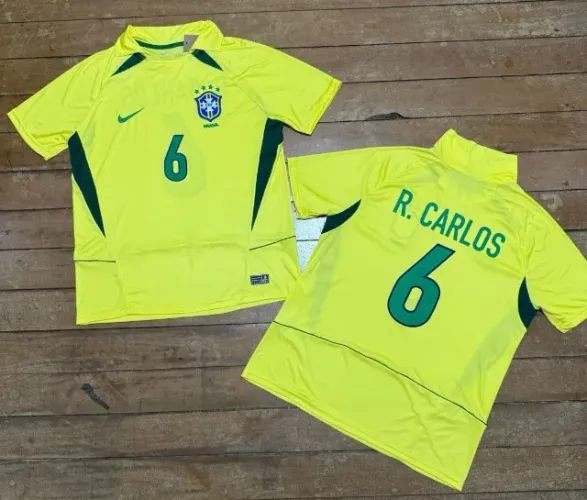 Camisa Seleção Brasileira Retrô R6 Amarela 2002