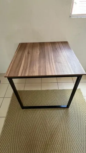 Mesa de jantar industrial 80x80 cm