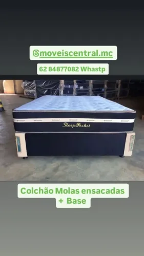 Cama Box Casal/Colchão molas ensacadas + Base Casal