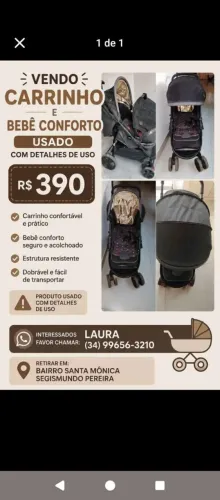 Carrinho de bebê+ bebê conforto